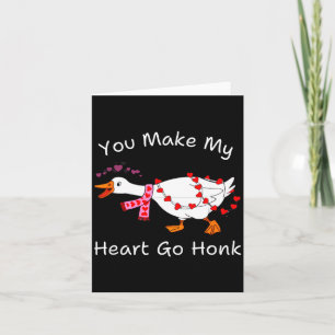 You Make My Heart Go Honk Coquette Valentine Goose Card