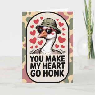 You Make My Heart Go Honk Silly Goose Valentines Card