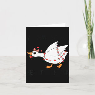 You Make My Heart Go Honk Valentine Cute Goose Coq Card