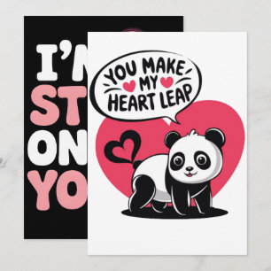You Make My Heart Leap Animal Valentines Holiday Card