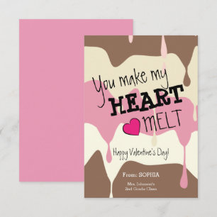 You Make My Heart Melt Classroom Valentine Card