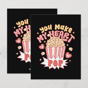 You Make My Heart Pop Funny Valentine's Day Holiday Card