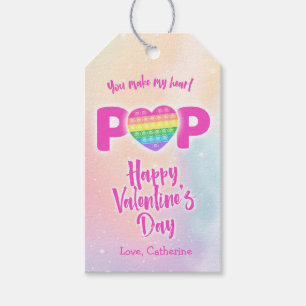 You Make My Heart Pop Valentine Gift Tag