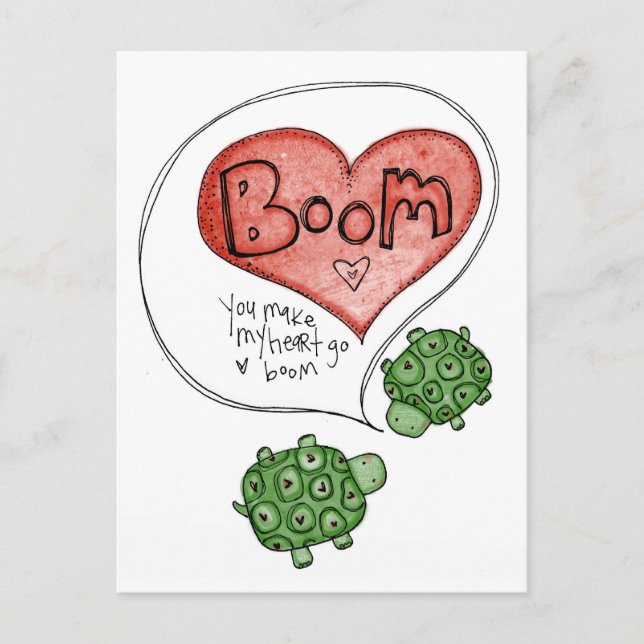 you make my heart postcard (Front)