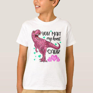 You Make My Heart Saur Dinosaur Valentine's Day T-Shirt