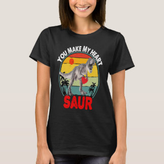 You Make My Heart Saur Valentine Dinosaur Valentin T-Shirt