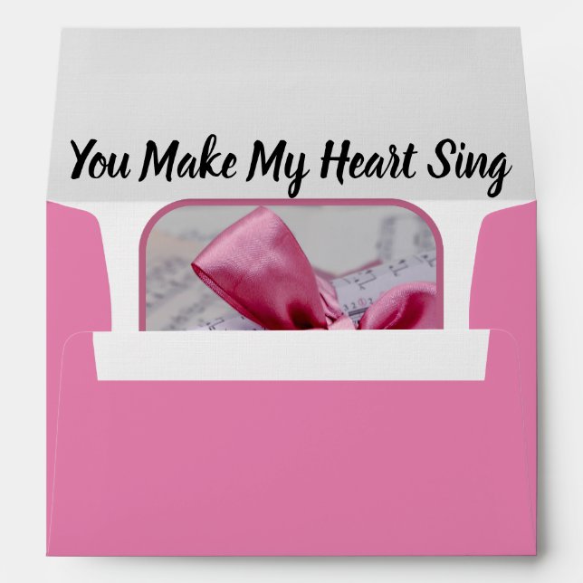 You Make My Heart Sing Pink Grey Envelopes (Back (Bottom))