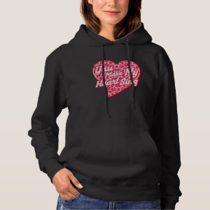 You Make My Heart Sing Western Leopard Valentine's Hoodie