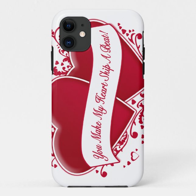You Make My Heart Skip A Beat! Red Hearts Case-Mate iPhone Case (Back)