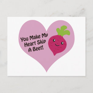 You Make My Heart Skip A Beet Postcard