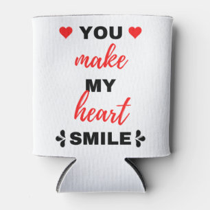 You Make My Heart Smile Black Can Cooler