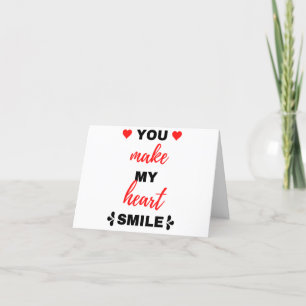 You Make My Heart Smile Black Holiday Card