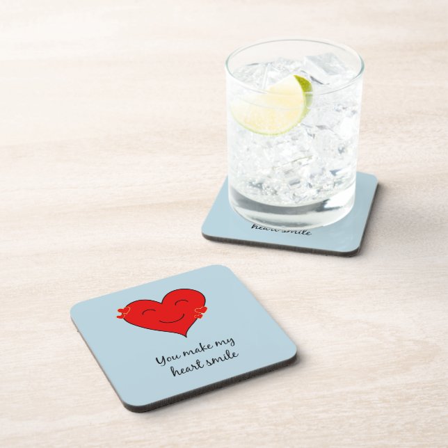You make my heart smile coaster (Right Side)