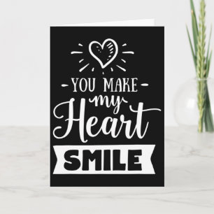 You Make My Heart Smile Family Matching Valentines Card