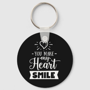 You Make My Heart Smile Family Matching Valentines Key Ring