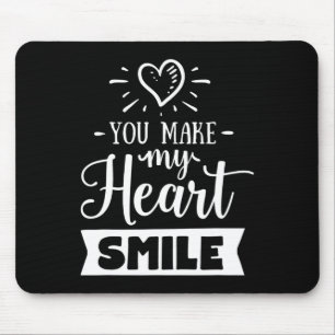 You Make My Heart Smile Family Matching Valentines Mouse Mat