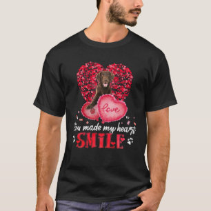 You Make My Heart Smile Flat Coated Retriever With T-Shirt