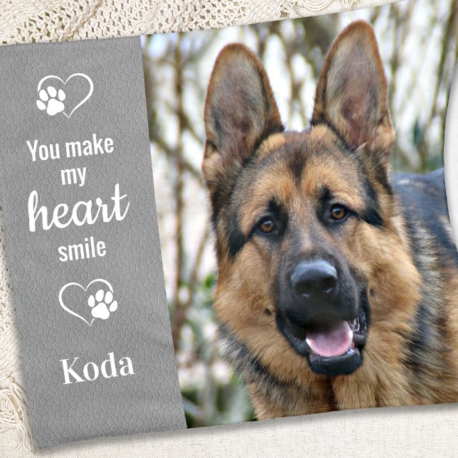 You Make My Heart Smile - Pet Photo Dog Lover Fleece Blanket (Creator Uploaded)