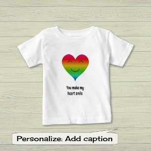 You make my heart smile rainbow baby T-Shirt
