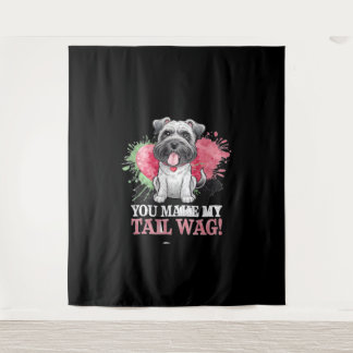 YOU MAKE MY TAIL WAG Dog Tapestry
