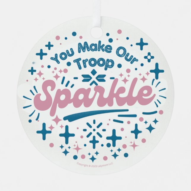 You make our troop Sparkle Metal Tree Decoration (Front)