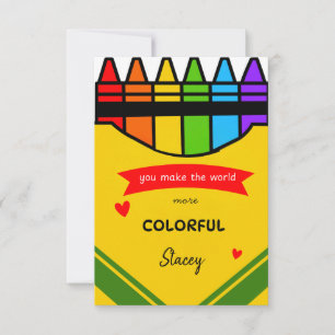 You Make the World More Colorful Valentine Card