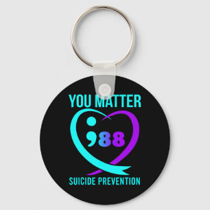 You Matter 988 Suicide Prevention Awareness Key Ring
