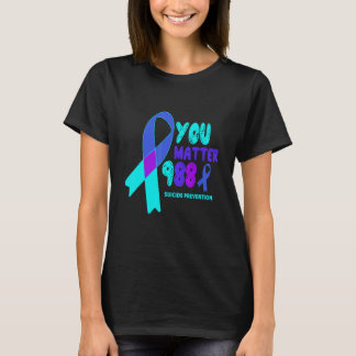 You Matter 988 Suicide Prevention Awareness Rainbo T-Shirt