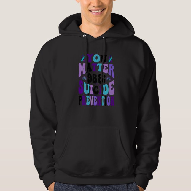 You Matter 988 Suicide Prevention Awareness Ribbon Hoodie (Front)