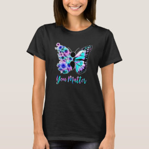 You Matter Butterfly Sunflower Suicide Prevention T-Shirt