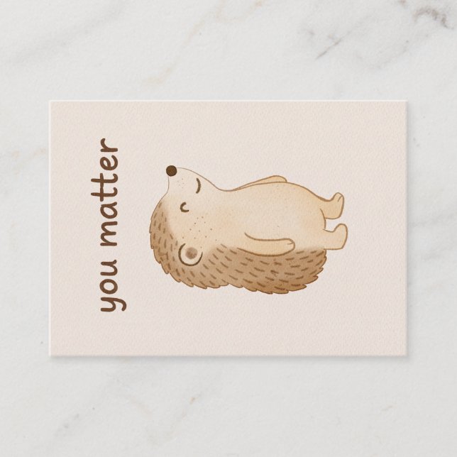 You Matter Hedgehog Mini Enclosure Card (Front)