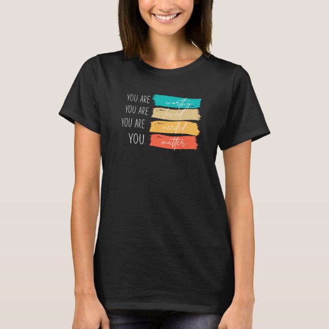 You Matter Kindness Be Kind Groovy Mental Health A T-Shirt (Front)