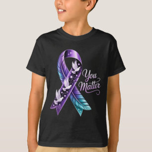 You Matter Ribbon Butterfly Awareness Women Men T-Shirt