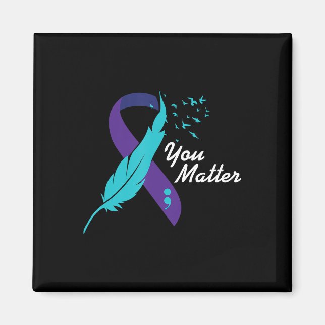 You Matter Ribbon Suicide Awareness Mental Health  Magnet (Front)