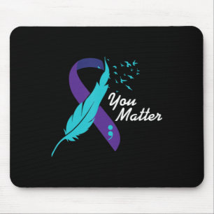 You Matter Ribbon Suicide Awareness Mental Health Mouse Mat