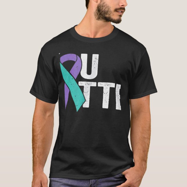 You Matter Suicide Prevention Teal Purple Awarenes T-Shirt (Front)