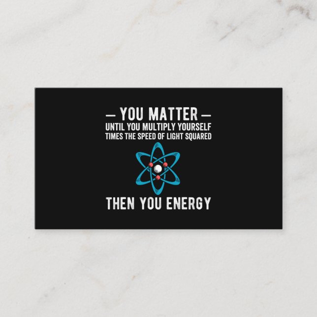 you matter until you multiply yourself times butto advice card (Front)