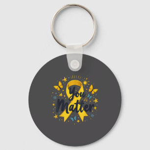 You Matther Suicide Prevention Awareness Yellow Ri Key Ring