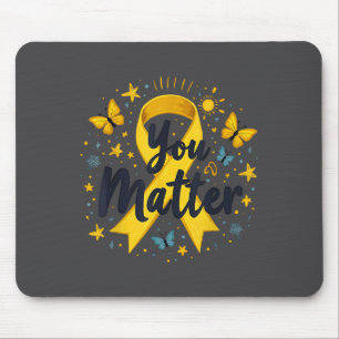 You Matther Suicide Prevention Awareness Yellow Ri Mouse Mat