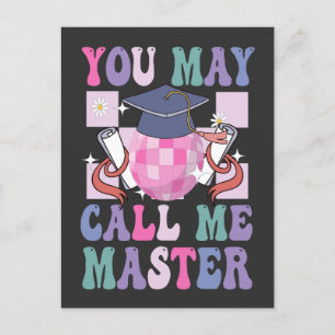 You May Call me Master Funny 2024 Graduation Gift Invitation Postcard