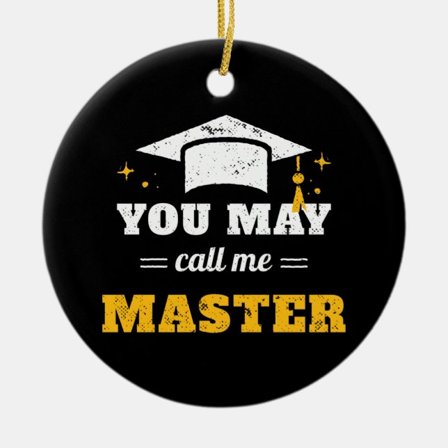 You May Call Me Master II Ceramic Tree Decoration (Front)