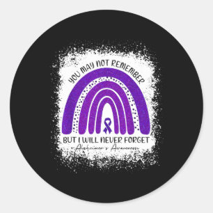 You May Not Remember But I Will Never Forget Heime Classic Round Sticker