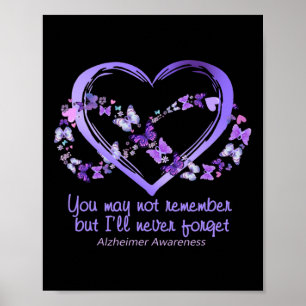 You May Not Remember But I'll Never Forget Alzheim Poster