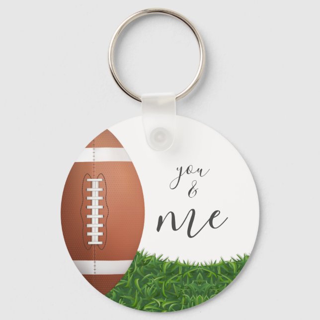 You & Me American Football Superbowl Key Ring (Front)