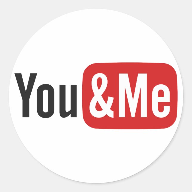 You&Me Classic Round Sticker (Front)