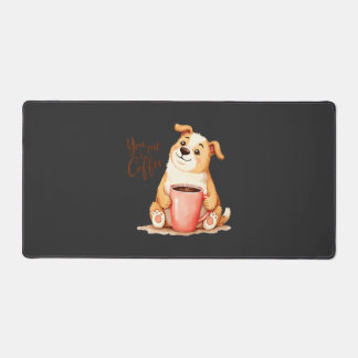 You & me Coffee - Cute Corgi & Cosy Brew Desk Mat