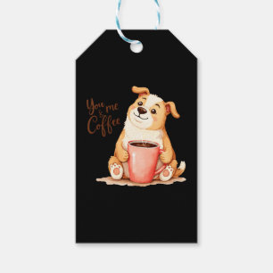 You & me Coffee - Cute Corgi & Cozy Brew Gift Tags