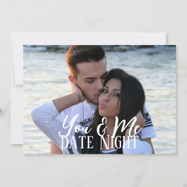 You & Me Date Night w/Photo Invitation (Front)