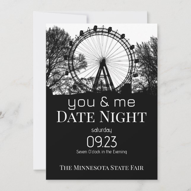 You & Me Ferris Wheel Date Night Invitation (Front)