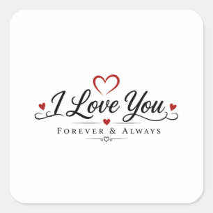 You & Me Forever Square Sticker